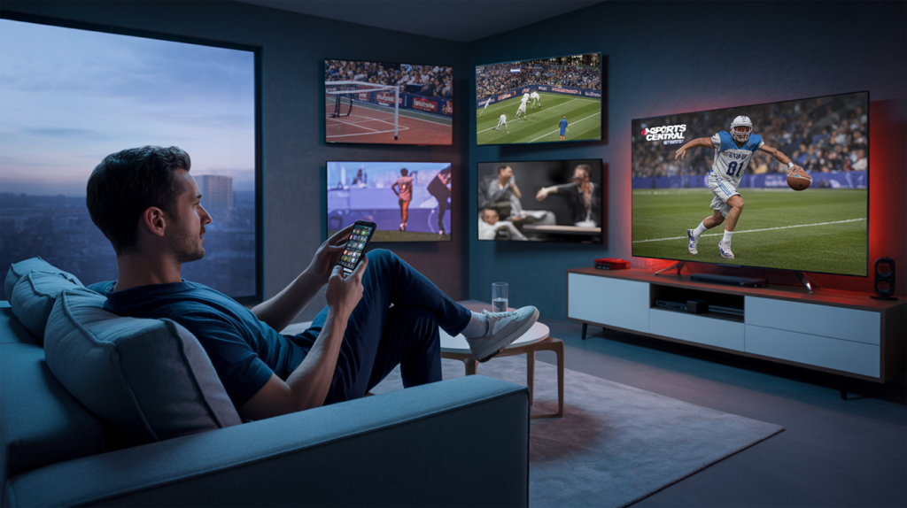 IPTV streaming on various devices with sports channels