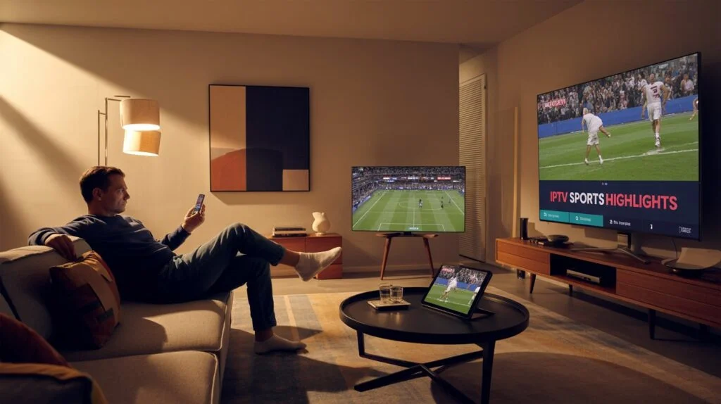 IPTV streaming on various devices with sports channels